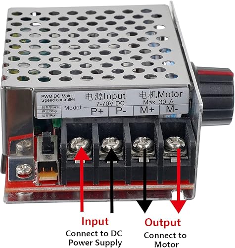 Miniatura 4 de BOJACK Control del controlador de velocidad del motor de 7-70V PWM DC 30A