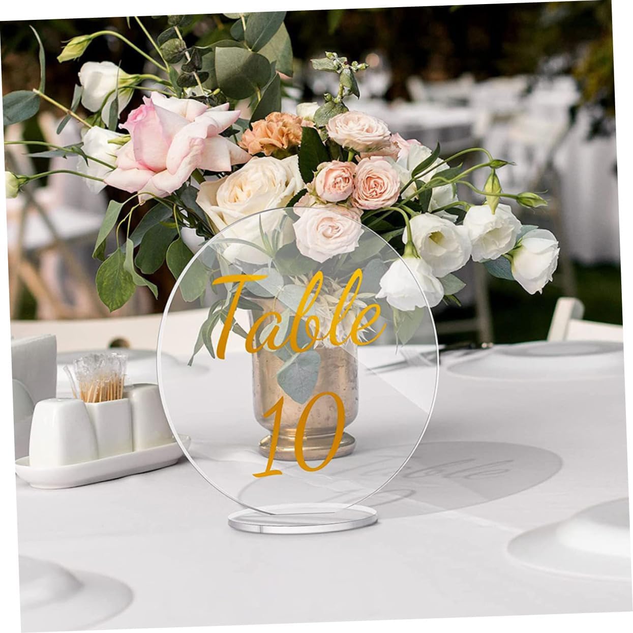 IMIKEYA 15pcs Table Number Holders Wedding Table Number Cards Acrylic Stand Blank Place Cards