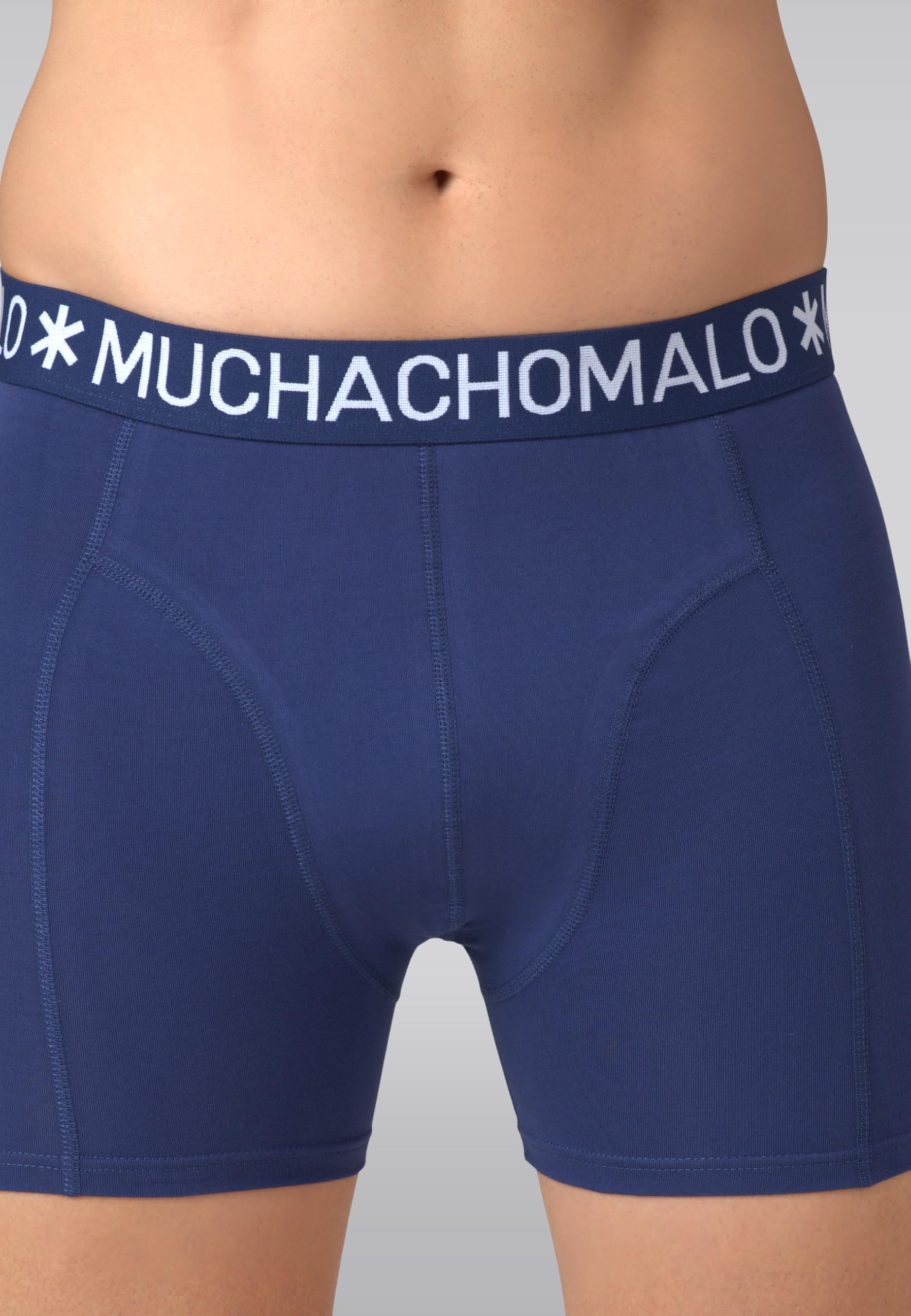 Muchachomalo Calzoncillos para Hombre, Ropa Interior Lisa de Algodón para Hombre, Pack de 10 Unidades, Bóxers Lisos de Corte Clásico con Cintura Elástica