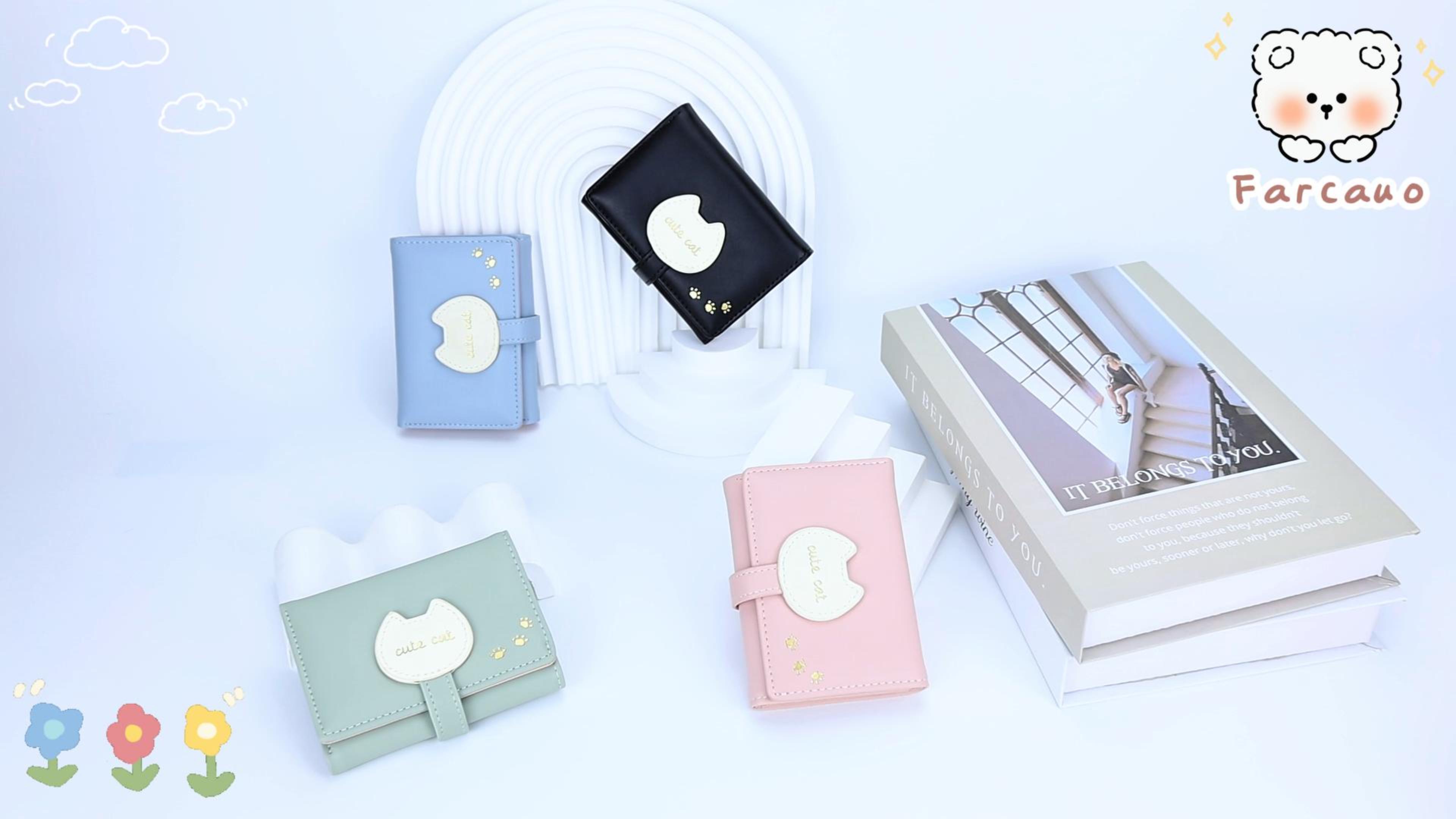 Amazon.com: Farcauo Kawaii Cat Pattern Wallet for Women and Ladies