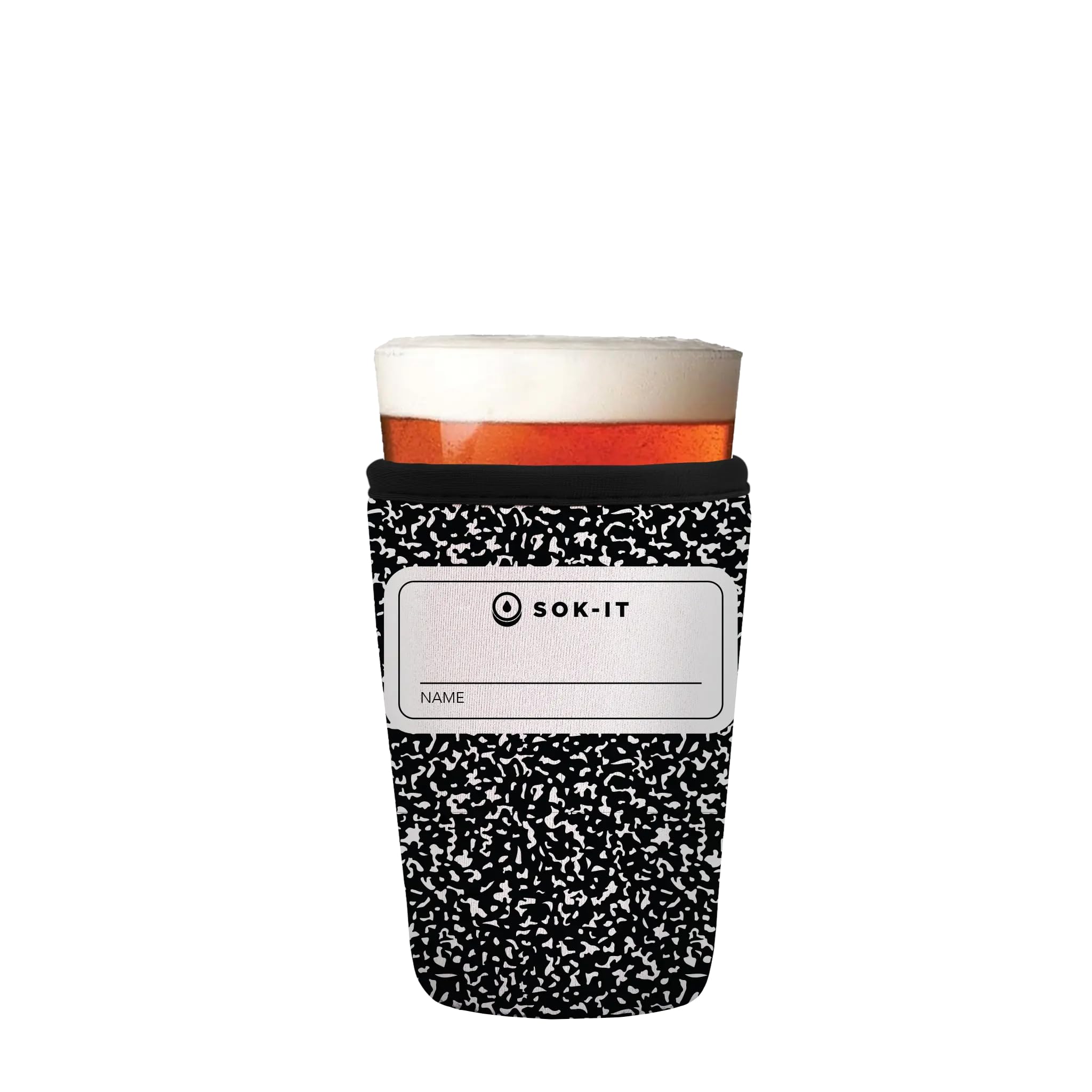 Sok It PintGlassSok Beer Glass Sleeve Insulated Neoprene Cover (Compose Yourself, Pint Glass Sleeve)