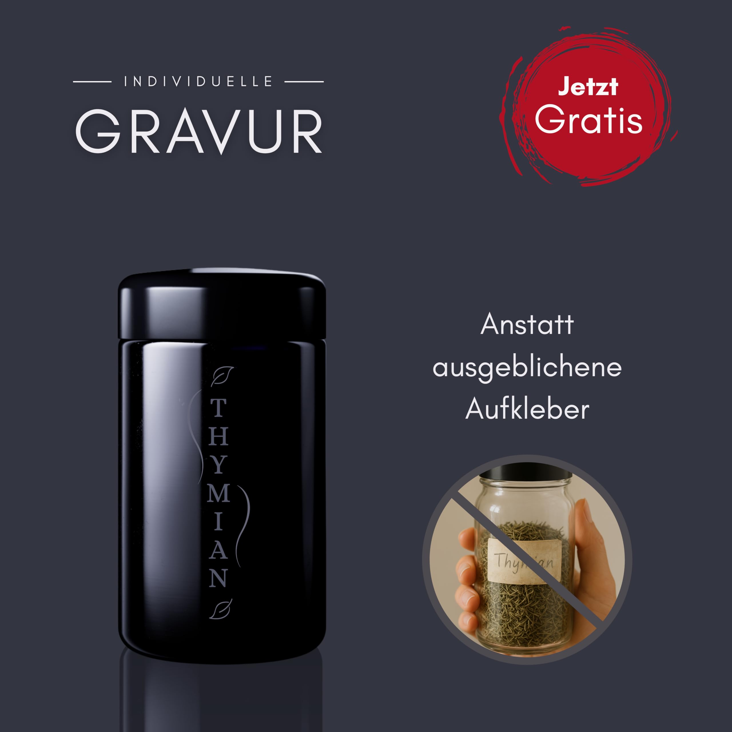 ANCEVIA edles Violettglas Vorratsglas 150 ml – 6er Set (53/400) Vorratsdose mit Deckel | Miron Aufbewahrungsgläser, Glasbehälter mit Deckel für z.B. Gewürze, Samen, Tee & Kräuter