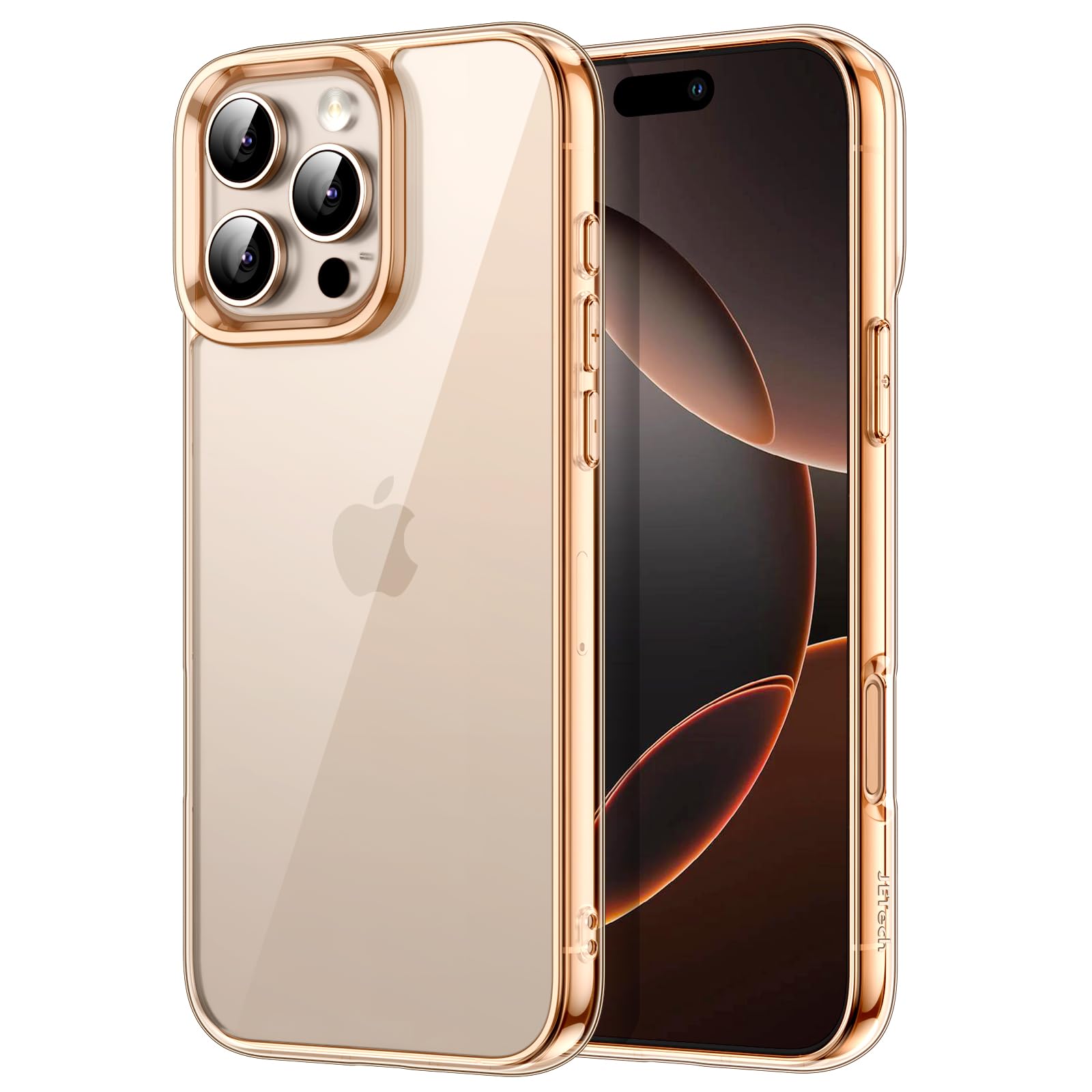 Photo 1 of JETech Case for iPhone 16 Pro 6.3-Inch, Non-Yellowing Shockproof Phone Bumper Cover, Anti-Scratch Clear Back (Desert)