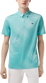 Men's Regular Fit UV Protect All-Over Print Golf Polo Shirt, Pastille Mint/Florida, Medium