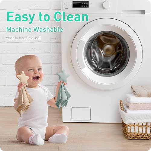 Miniatura 7 de Manta de seguridad suave y transpirable de algodón orgánico de estrellas para recién nacidos, regalo perfecto para bebés recién nacidos, niños y