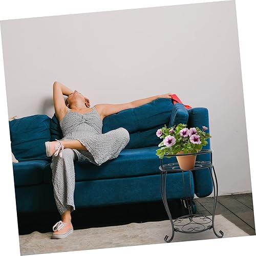 Miniatura 4 de Soporte de hierro resistente para plantas, elegante soporte para macetas para decoración de oficina en casa