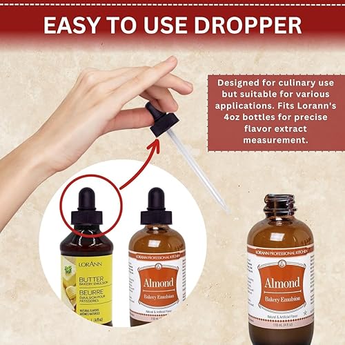 Miniatura 5 de Lorann - Extracto aromatizante con gotero roscado de 4 onzas, sabor a fresa (4 onzas), aceites y extractos llenos de sabor, guía de cantidad