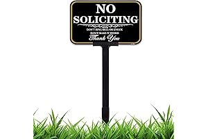 No Soliciting Sign for House with Stake