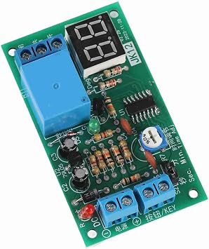 Timer Relay Module, Shutdown Relay Switch Module 199 Seconds/199 Minutes DC 12V High Wide Time Range Timer Module for One Relay