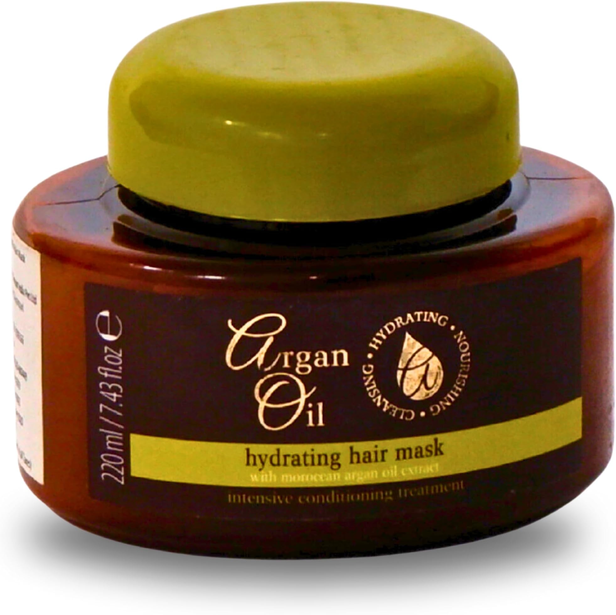 MOROCCAN ARGAN OIL HAIR MASK for Dry & Frizzy Hair with Keratin & Sweet Orange, Smoothening Hair, Deep Conditioning & Hair Fall Control, for Men & Women 220 ml