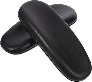 PU Leather Office Chair Armrest Pads, Universal Office Chair Arm Rest Replacement Covers Ergonomic armrest Cushions for Office Chair, Gaming Chair 2pcs(Black)