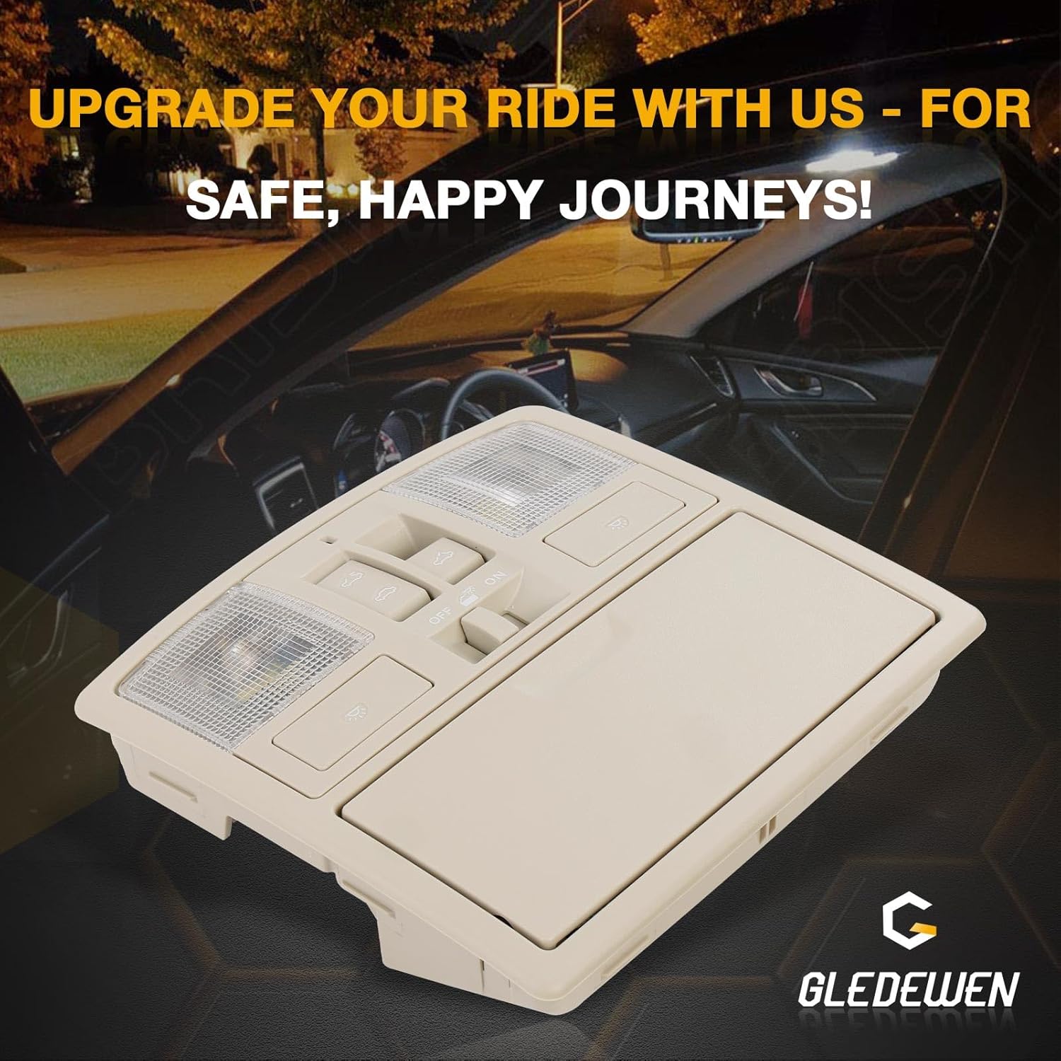 Overhead Console Sunroof Switch LED Assembly for Mazda 3 2010-2013, Upgraded Version Sunroof Switch Console Replace#BBM6-69-970B-75 BBM7-69-97YC-75