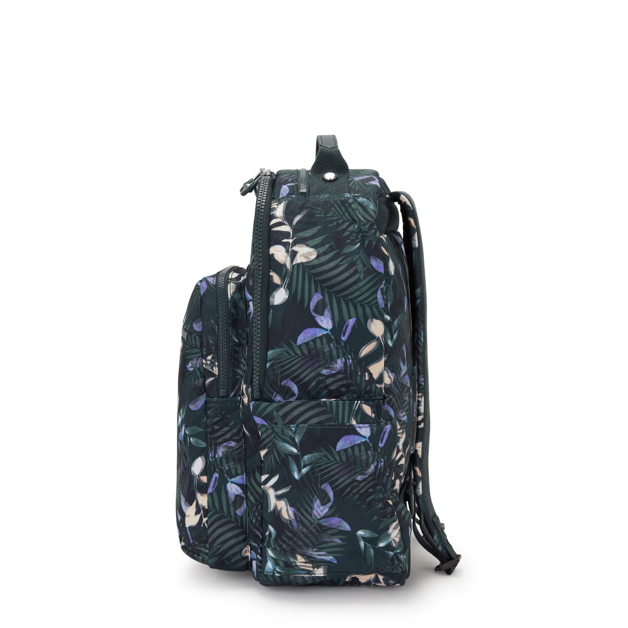 Kipling Mochila para laptop de 15 pulgadas Seoul, Bosque iluminado por la luna, 12.75" L x 17.25" H x 9" D