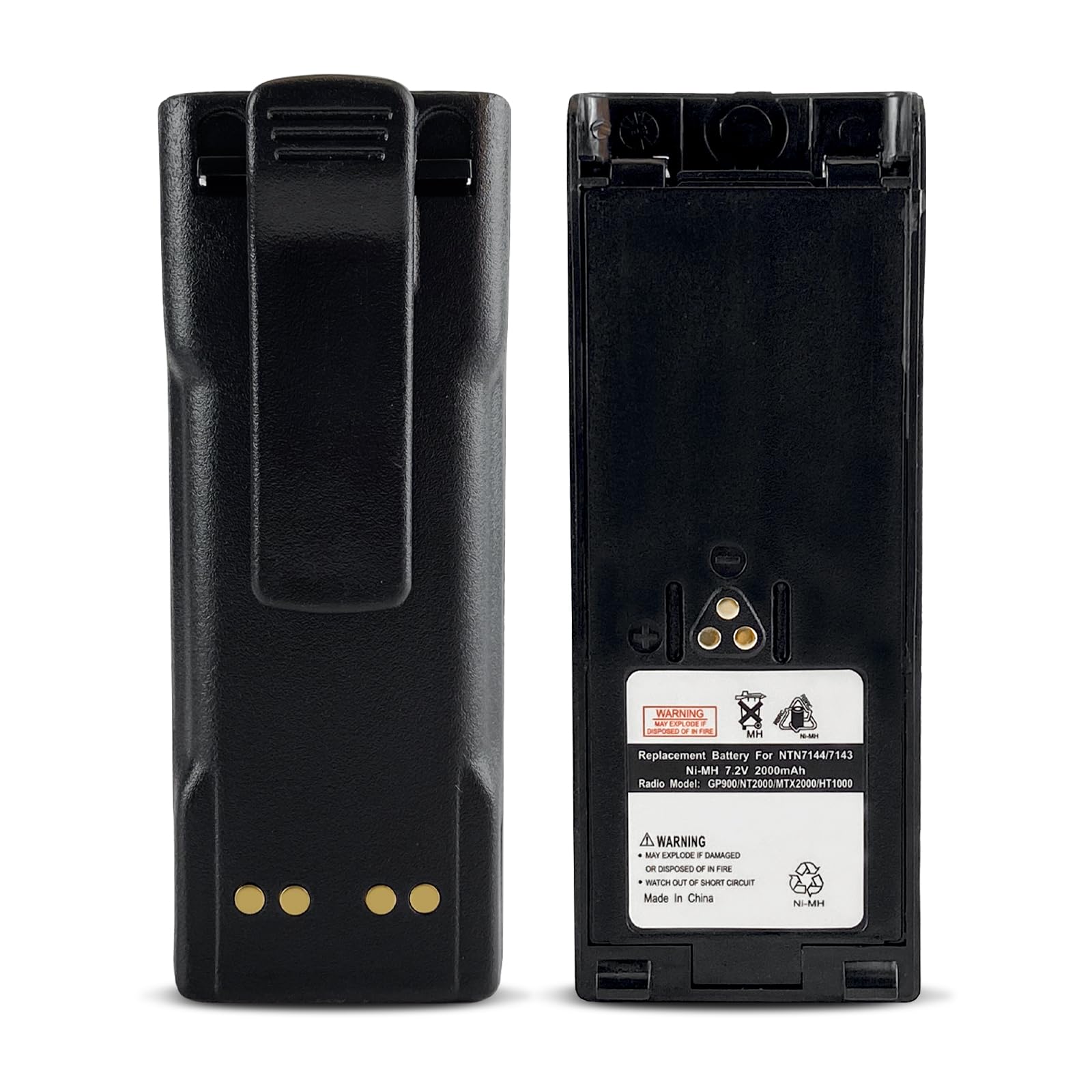 JINTION NTN7144 Two-Way Radio NiMH 7.2V 2000mAh Battery Replacement Compatible with Motorola MT2000 MTS2000 NTN7143 NTN7143A NTN7144 NTN7143B
