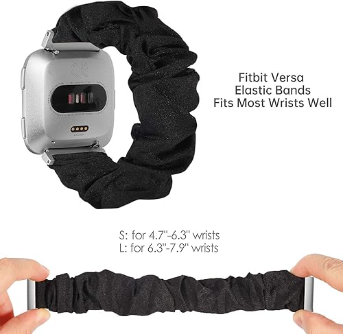Miniatura 2 de TOYOUTHS Paquete de 2 bandas elásticas compatibles con Fitbit VersaVersa 2 bandas elásticas Versa Lite, edición especial, pulseras de tela, pulseras