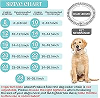 Vista 2 de Tallew Collar de Cadena de Plata para Perro con Diamantes, Collar de Cadena de Metal para Caminar con Hebilla de Seguridad, Collar de Estilo Cubano