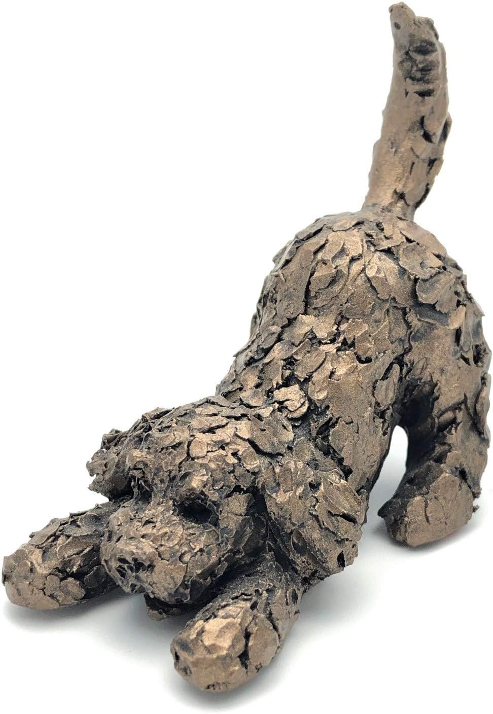 Frith Miniture Cockapoo Playing Mischief In Cold Cast Bronze Made In UK