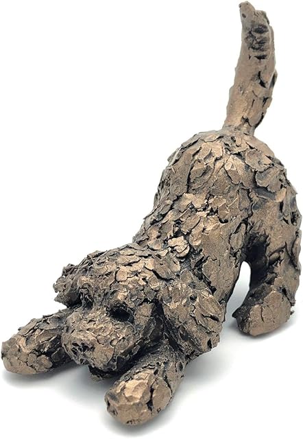 Frith Miniture Cockapoo Playing Mischief In Cold Cast Bronze Made In UK