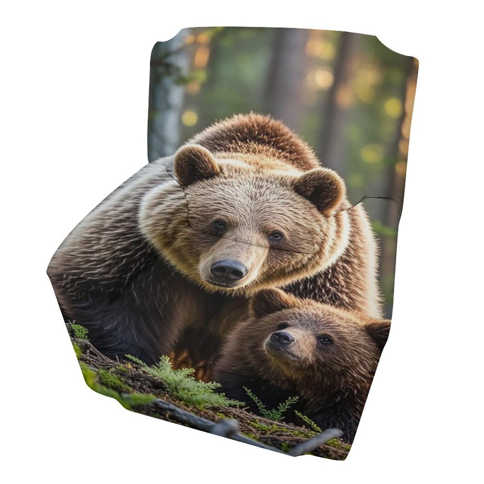 Housse de canapé extensible Mama Bear pour fauteuil de 81 à 119 cm imprimée et durable