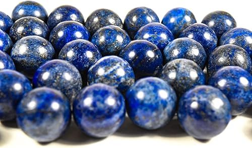 Miniatura 5 de Lapislázuli azul intenso de 0.630 in con esfera de pirita dorada pulida, bola mineral de cristal natural pulido - Afganistán (1 unidad)