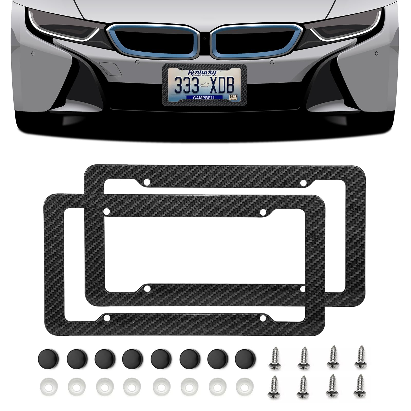 Carbon Fiber License Plate Frame Manufacturer in China-KDM