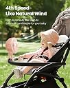Gaiatop Baby Stroller Fan, Small Clip On Fan Portable 4000 mAh Rechargeable Personal Handheld, Battery Operated 4 Speed 360°Rotate Flexible Tripod Mini Desk Cooling Fan for Car Camping Travel gallery image
