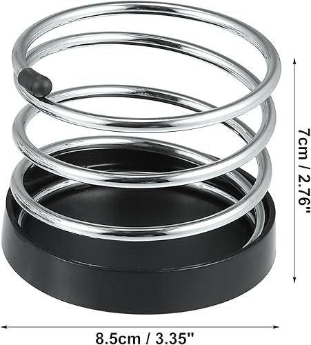 Miniatura 6 de X AUTOHAUX Portavasos para salpicadero de automóvil, 2 unidades, para botella, bebida, agua, portavasos delanteros, color negro, plateado, universal