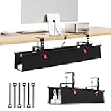 Litwaro Under Desk Cable Management Tray No Drill, 28.4