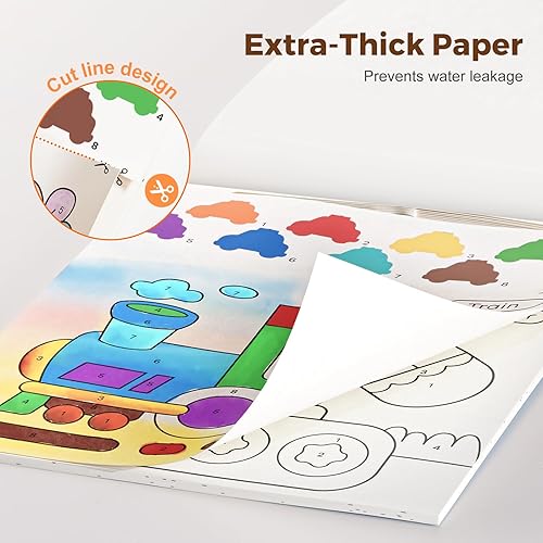 Miniatura 2 de Libros de pintar con agua para niños pequeños, actividad de pintura de acuarela sin desorden para niños de 1-3, 2-4, 4-6 años, regalo de arte y