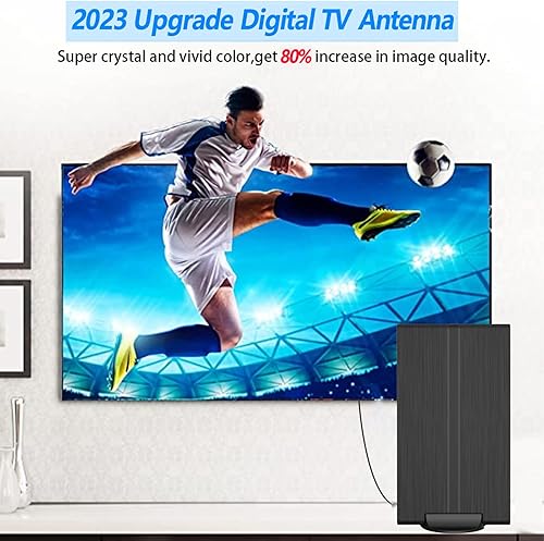 Miniatura 6 de Antena de TV, antena de TV digital mejorada 2023 con rango de más de 500 millas, antena de TV para canales locales con amplificador de señal