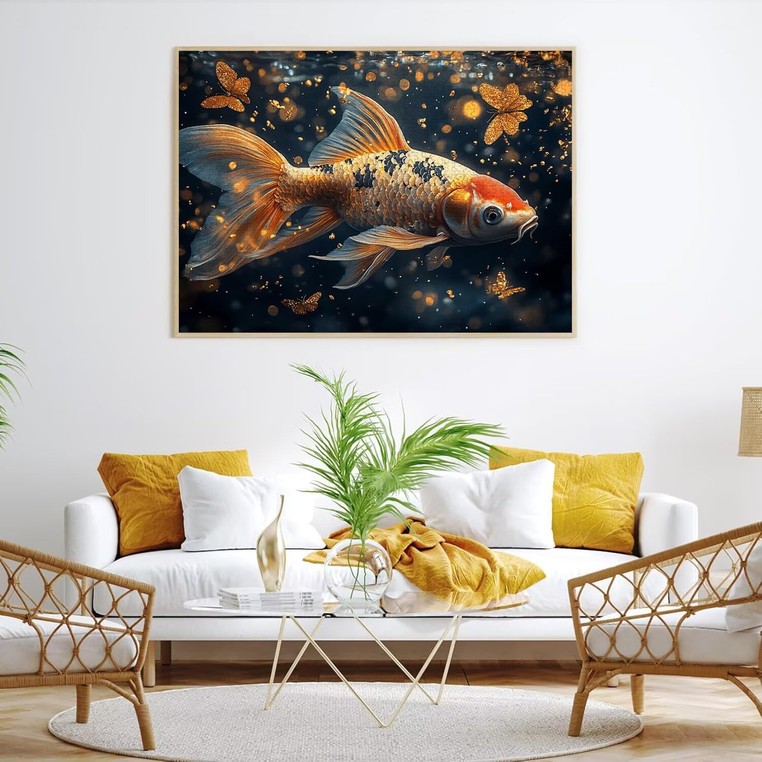 Puzzle 3000 elementów dla dorosłych, gry rodzinne, Koi Fish Dreamy, n-323
