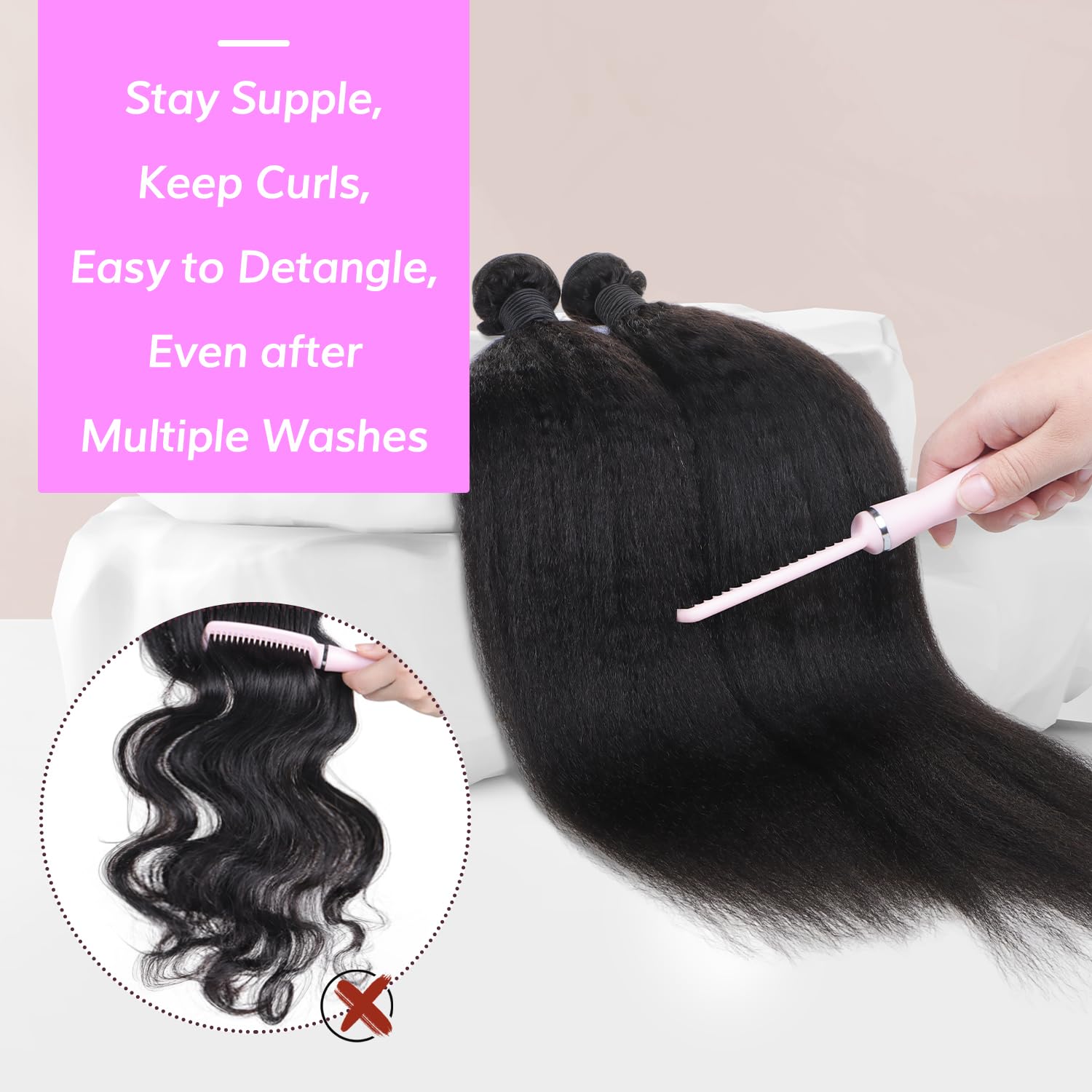 IDN BEAUTY 15A Cambodian Raw Human Hair Bundles Natural Black Weave Bundles Unprocessed Raw Hair Bundles Double Weft Full-Length Strands Full Thick Ends KS YK Human Hair 22 Inch