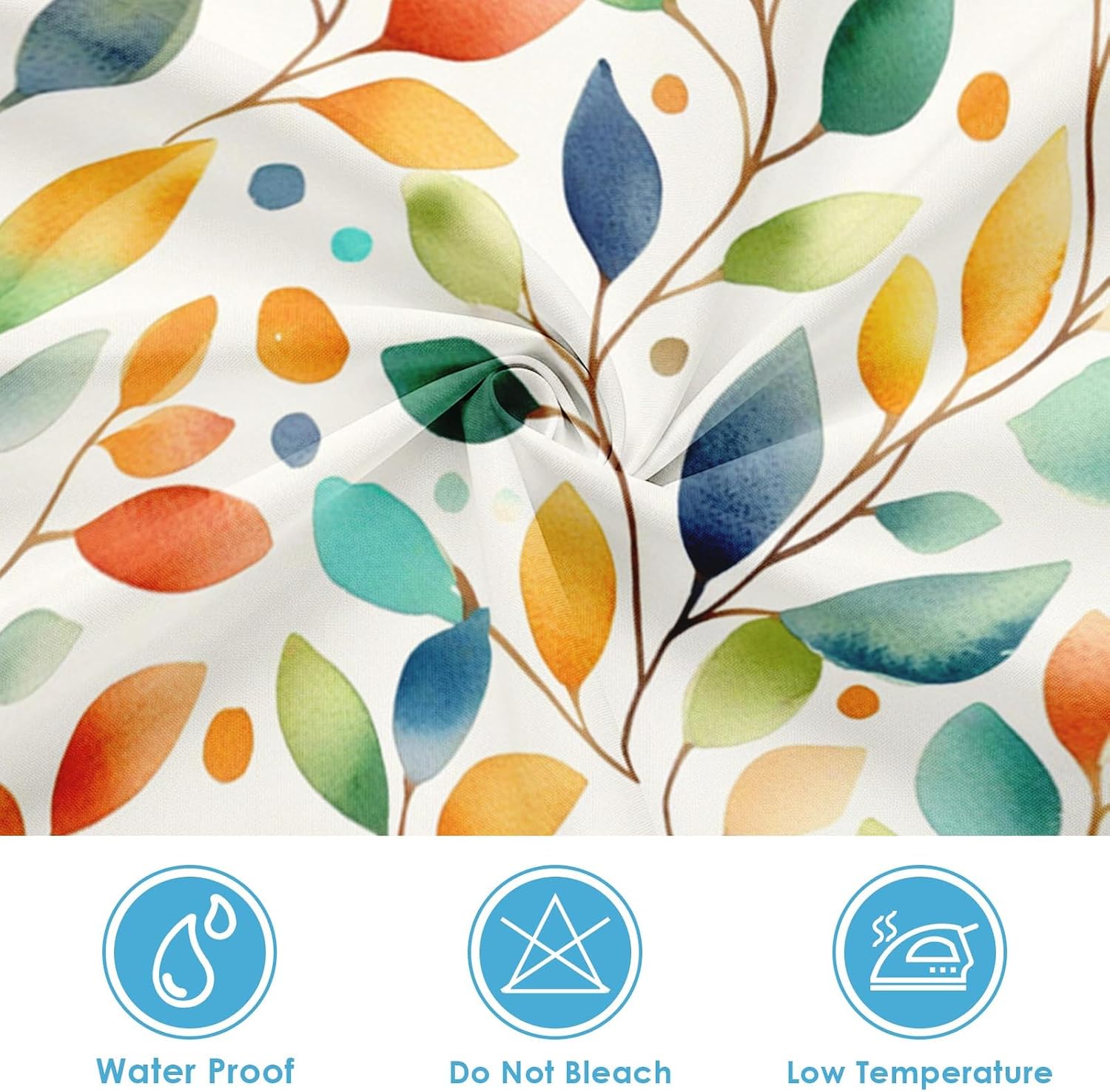 Shower Curtain and Liner Set, 72x72 Inch, Eucalyptus Boho image 3