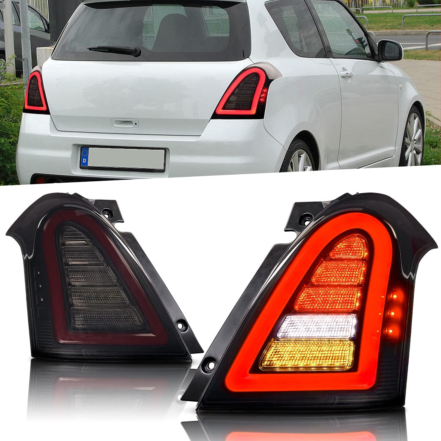 年末のプロモーション大特価 Archaicスイフト スポーツ 左右2点セット 純正交換用 Swift Suzuki For Tailghtis Led 05 16年 新品 スモーク Zc 1s系適用 全led リアライト テールランプ Rs その他 Www Mangopoint In