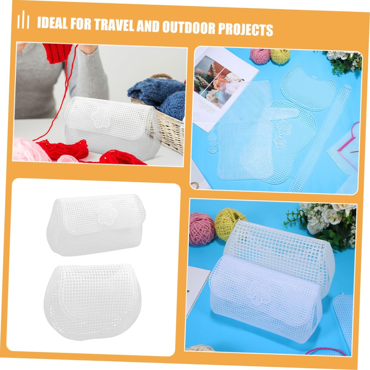UPKOCH 10sets Plastic Mesh Sheets for Crafting Embroidery and Bag Making Lightweight and for All Ages for Yarn Projects and Cross Stitching