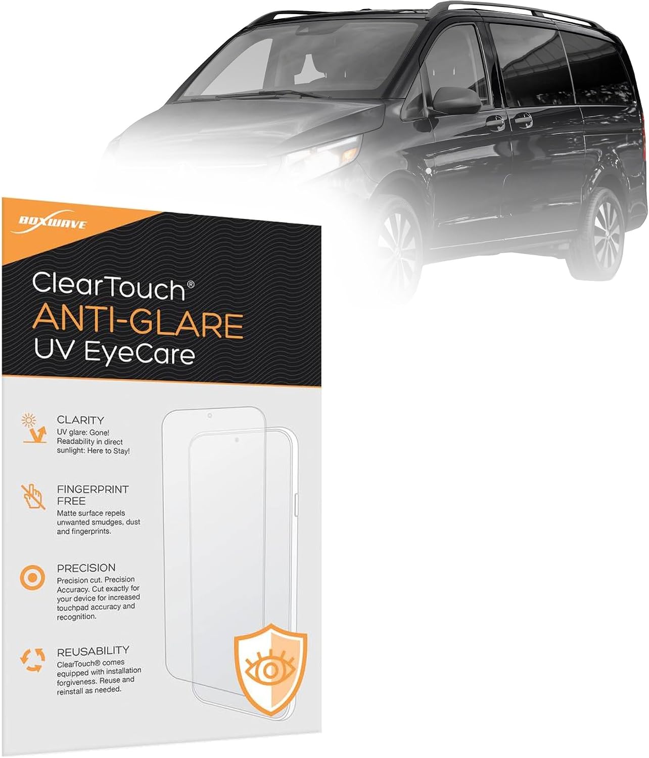 BoxWave Screen Protector Compatible with Mercedes-Benz 2023 Metris Display (7 in) - ClearTouch Anti-Glare Anti-UV EyeCare (2-Pack), Filters Out Harmful Blue Light Reduce Fatigue