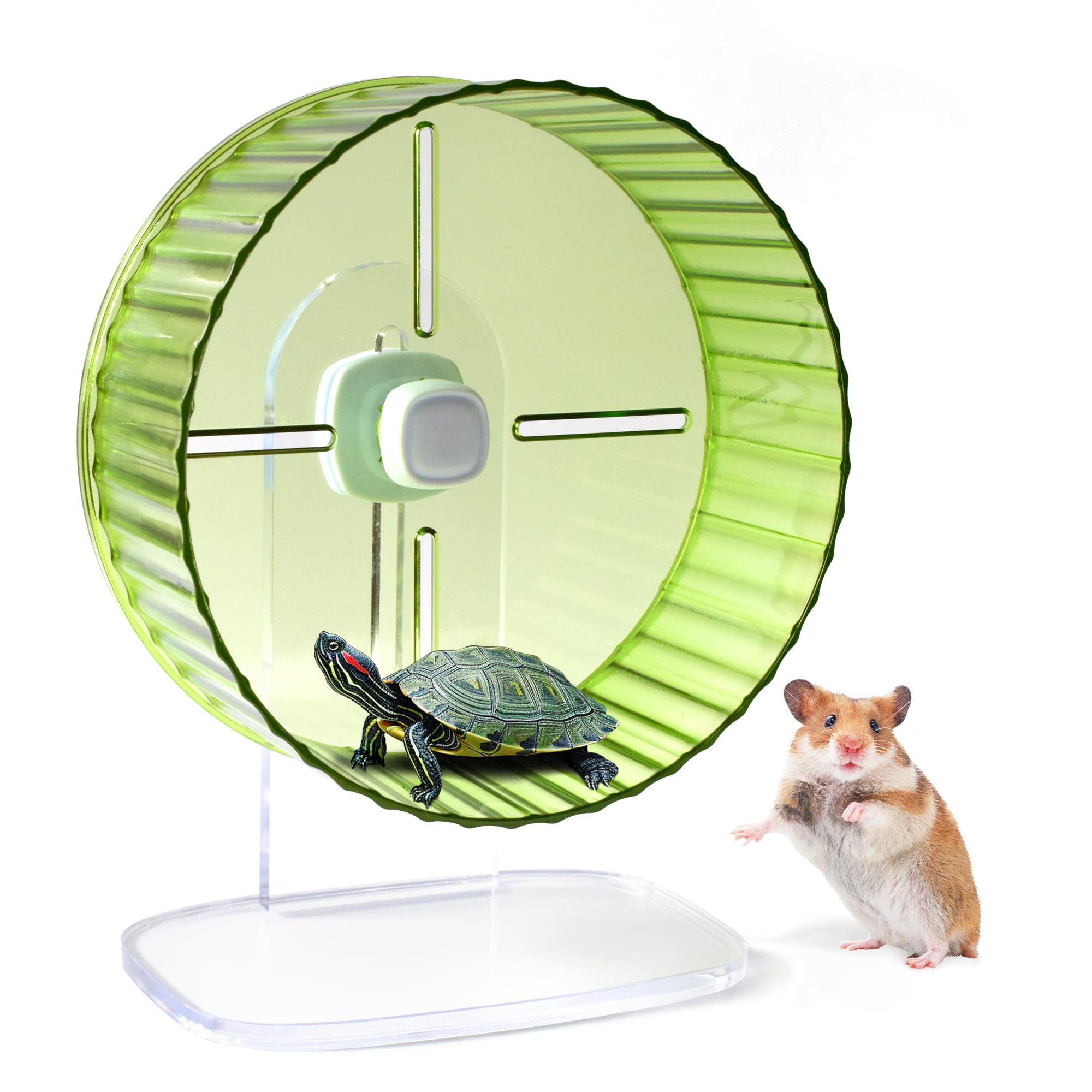 Hamster Wheel, 8.3inch Silent Hamster Wheel, Adjustable Height Turtle Wheel Turtle Tank Accessories, Dwarf Hamster Wheel, Hedgehog Wheel, Gerbil Wheel, Small Pet Exercise Wheels