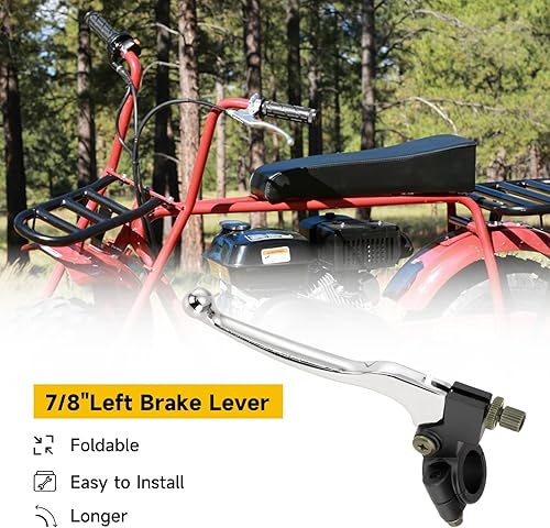 Miniatura 2 de HIAORS 78 "Mini palanca de embrague de freno de bicicleta para Coleman CT200U BT200X Trail 200 CT100U CC100X Baja Massimo Motovox MiniBike CRF XR 80