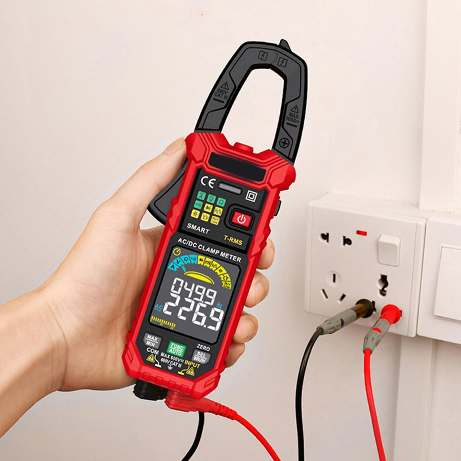 MAYILON Smart Clamp Meter Multimetro Digitale Ad Alta Precisione Tester di Tensione per Elettricisti Uso Domestico ABS 1 Pz