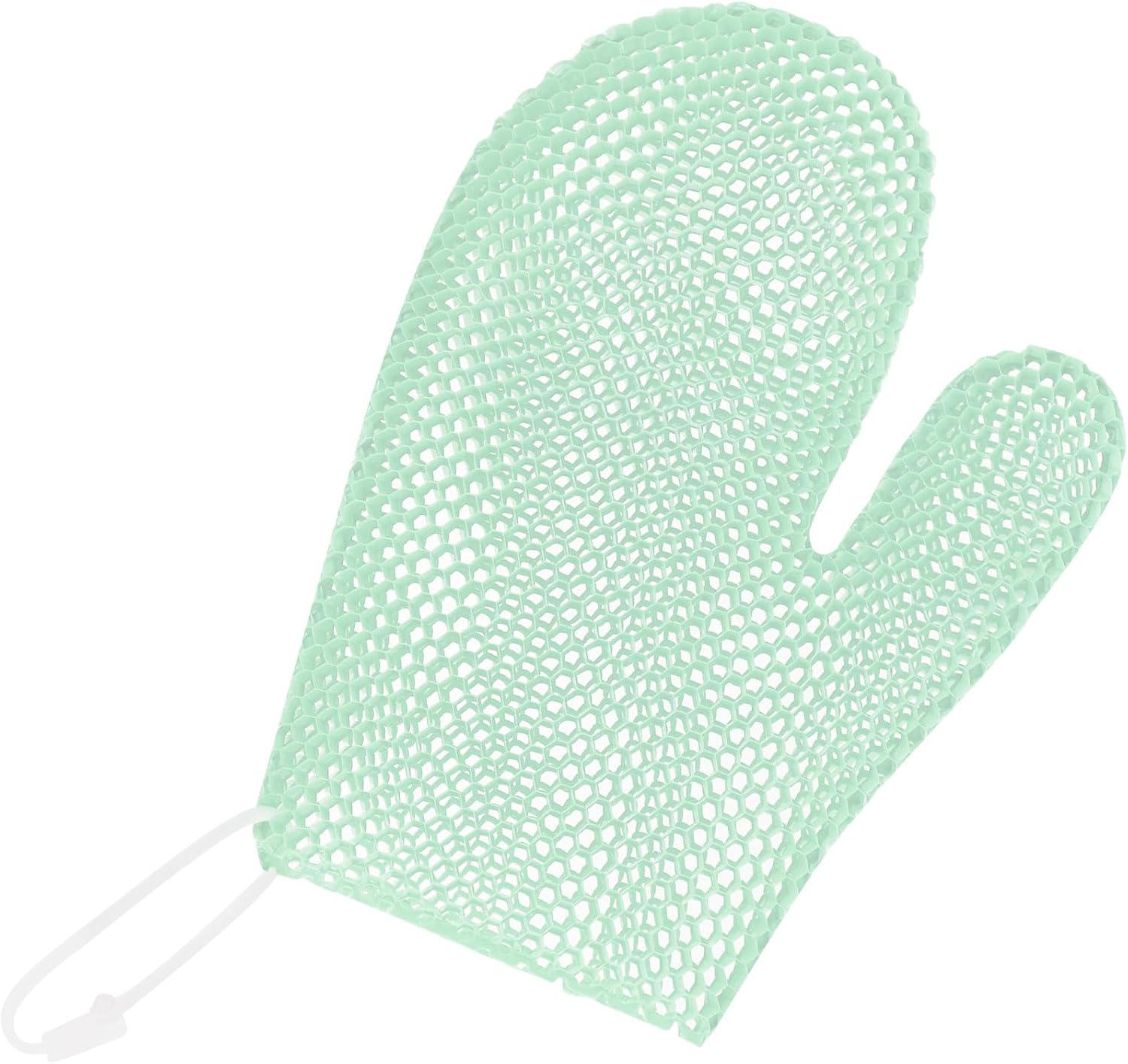 TPU Honeycomb Exfoliating Shower Glove, Green