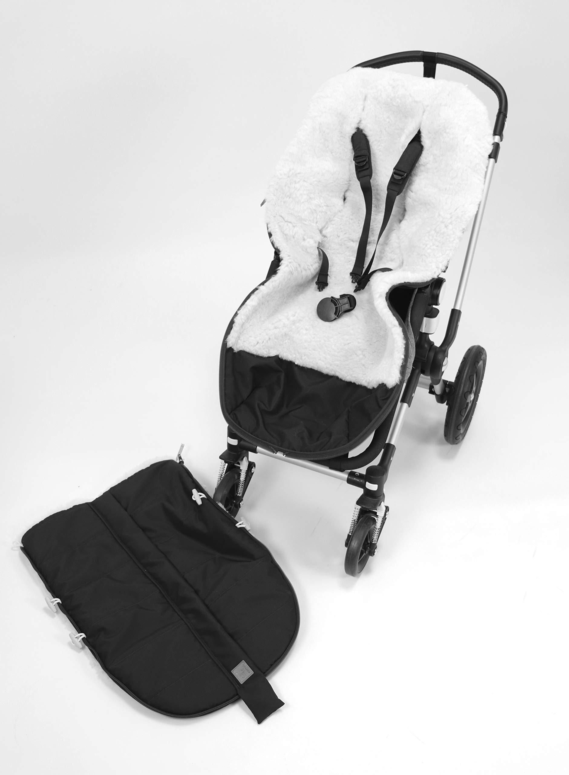 Kaiser 6540835 Allex, Lammfell Kinderwagen Fußsack, marrone