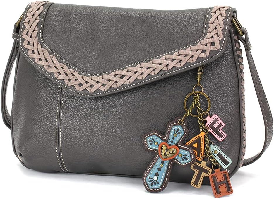 CHALA Braided Boho Crossbody - Charms Cross+FAITH - Ink