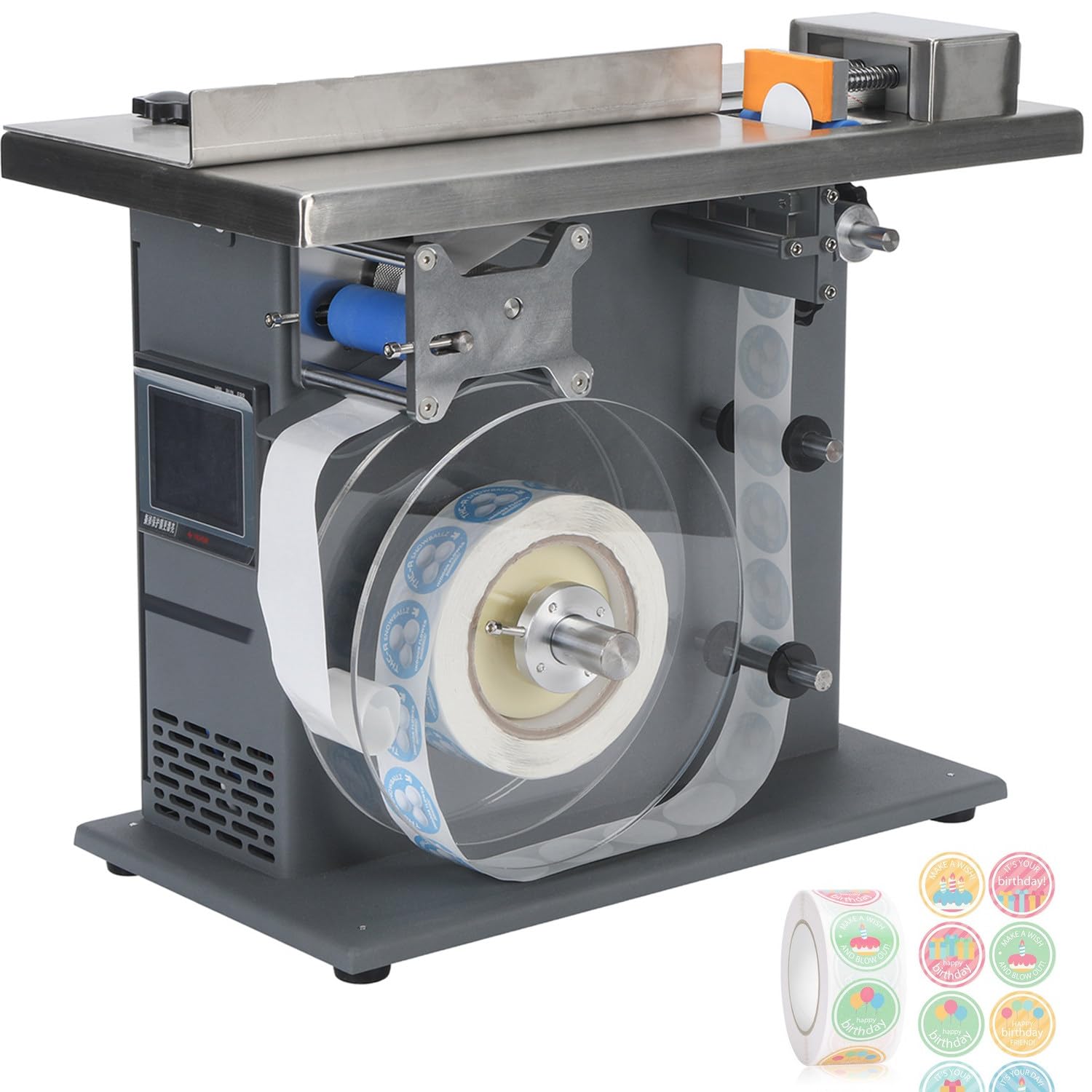YXZQLOZ Precision Semi-Automatic Corner Sealing Labeler Machine For Tamper-Evident Security Labels on Boxes,Jars,Bottles in Pharma/Food Industry