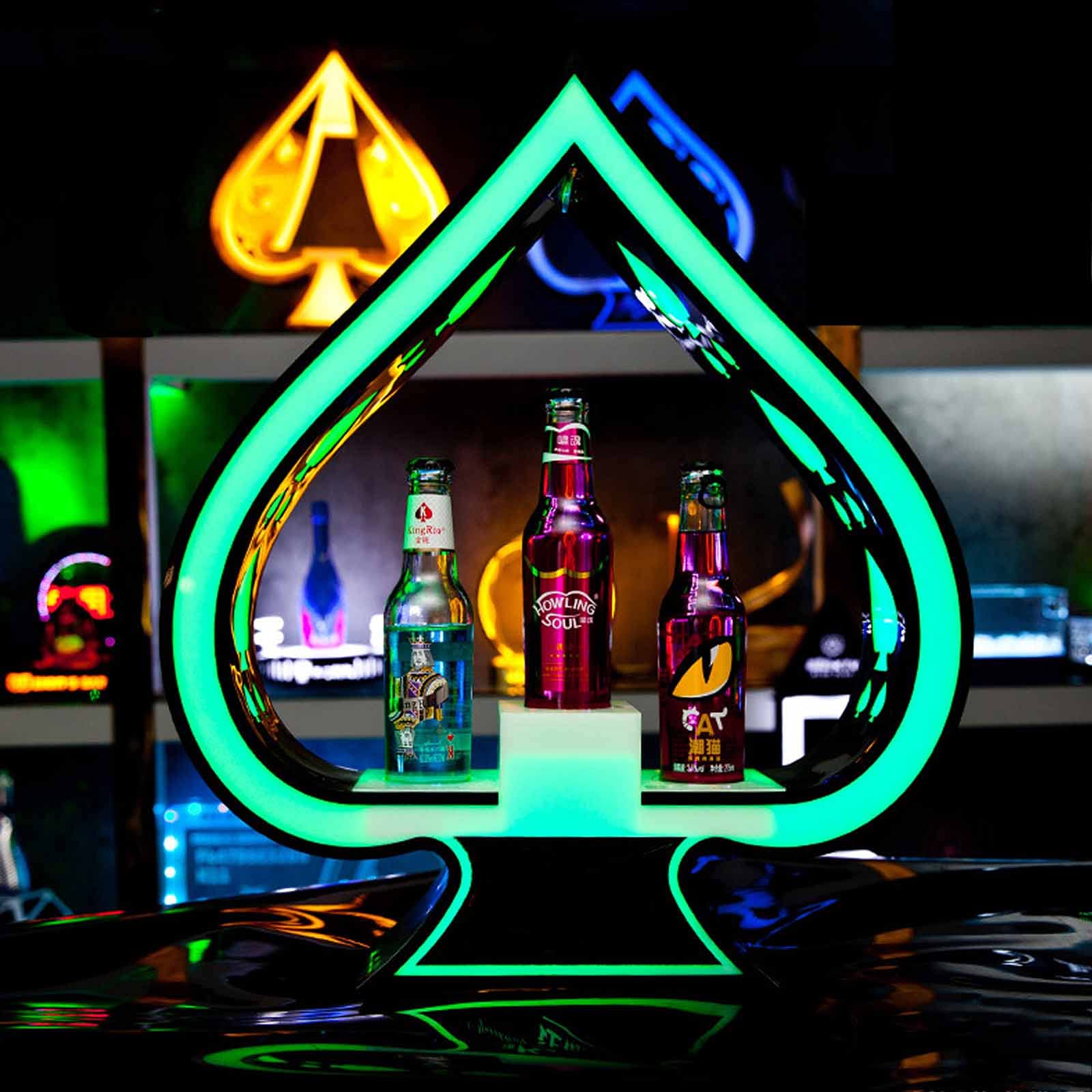 Amazon｜ワインラック LED 照明付き酒ボトルディスプレイスタンド