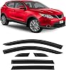 Voron Glass Tape-on Extra Durable Rain Guards for Nissan Rogue Sport 2017-2022, Window Deflectors, Vent Window Visors, 6 Pieces - 100464