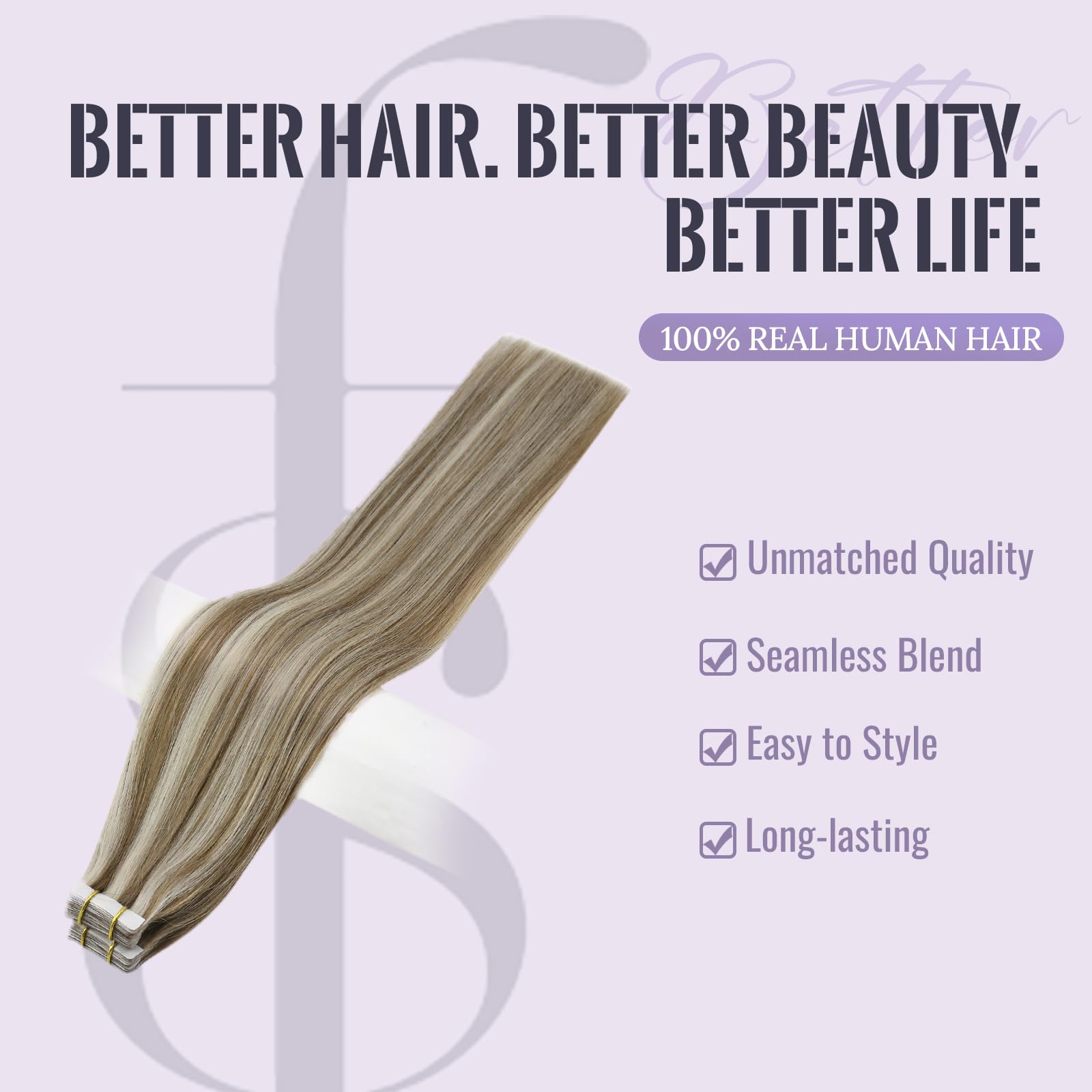 Fshine Extension Biadesivo Capelli Veri 30CM 30g 20Pcs Extension Remy Biadesive Marrone Chiaro Alto Biondo Platino Extension Capelli Veri Adesive Brasiliani Tape Hair Extension 8P60