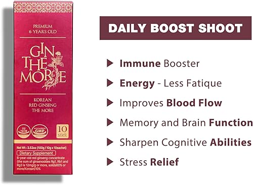 Miniatura 3 de Extracto de panax ginseng rojo coreano ultra fuerte  raíces de 6 años  Paquete de 30 barras líquidas  Auténtico ginseng rojo coreano  Ginsenósidos