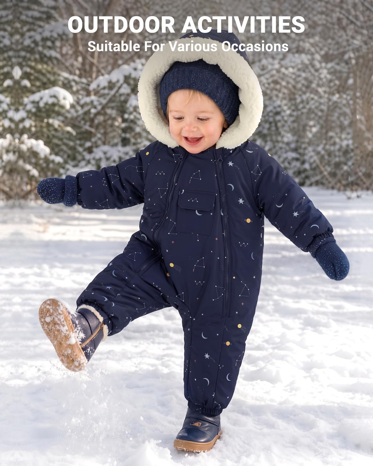 JiAmy Baby Snowsuit Newborn Winter Suit Toddler Girls Boys Snow Suit Outfit