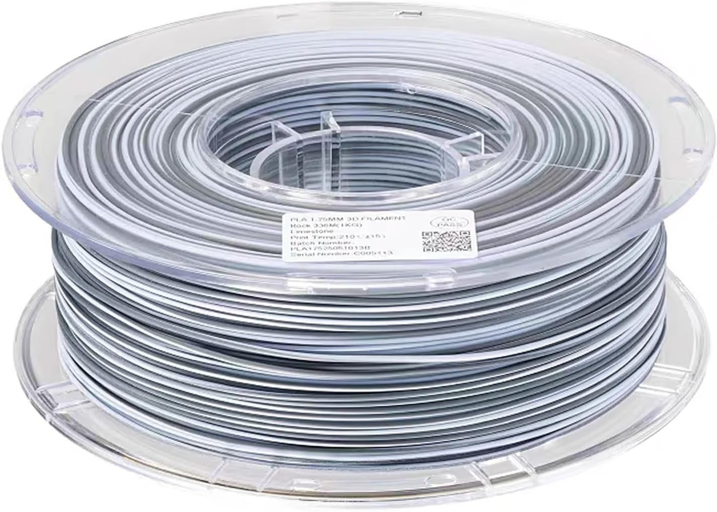 Rock PLA 3D Printer Filament 1.75mm 1KG (2.2LBS) – Matte Grey-Blue Limestone, Fits Most FDM Printers