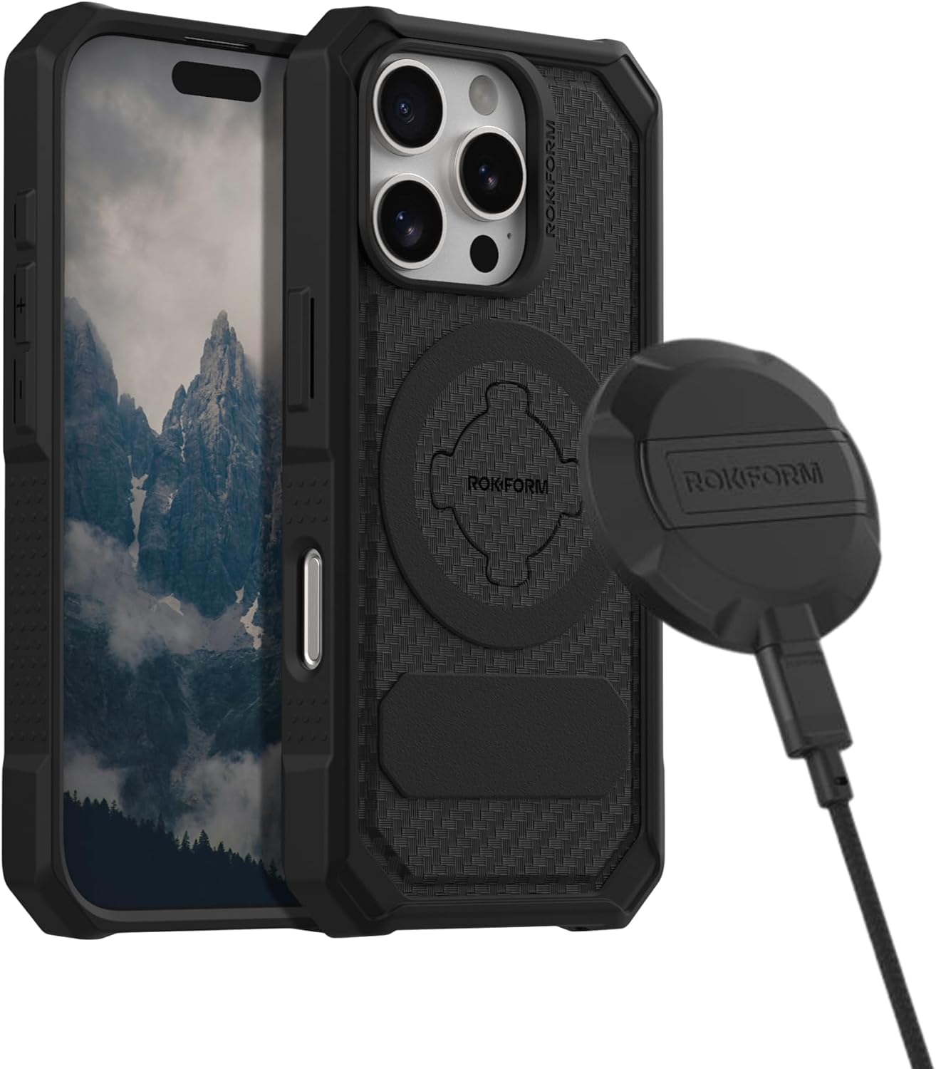 Rokform iPhone 16 Pro Rugged + Magnetic Charging Stand